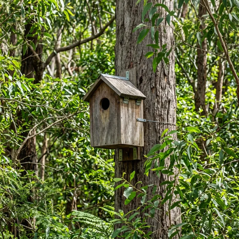 Animal nesting box installed as a humane alternative to a Ashburton roof cavity