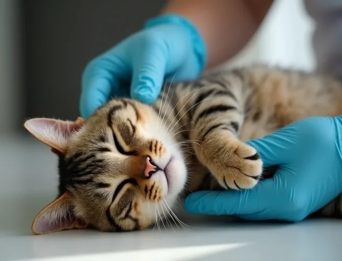 Specialist carefully handling a deceased cat with dignity in Ashburton